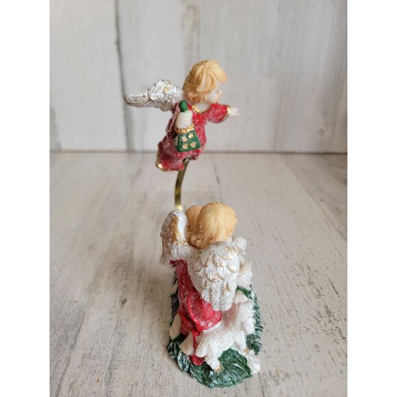 Glitter baby Jesus Angel visiting home decor vintage religious - Picture 3 of 6